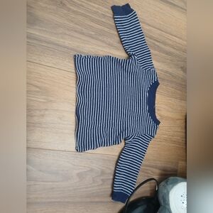Navy Striped Kids Shirt